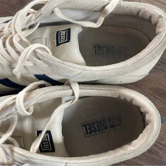 Diesel Y2K cream leather trainers 13 - Picture 3 of 10